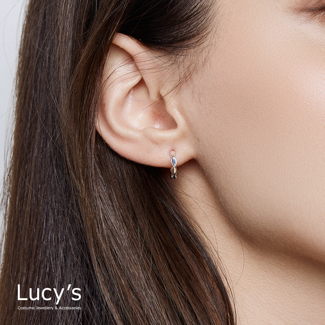 925純銀 波光魅影 易扣耳環 (112431)