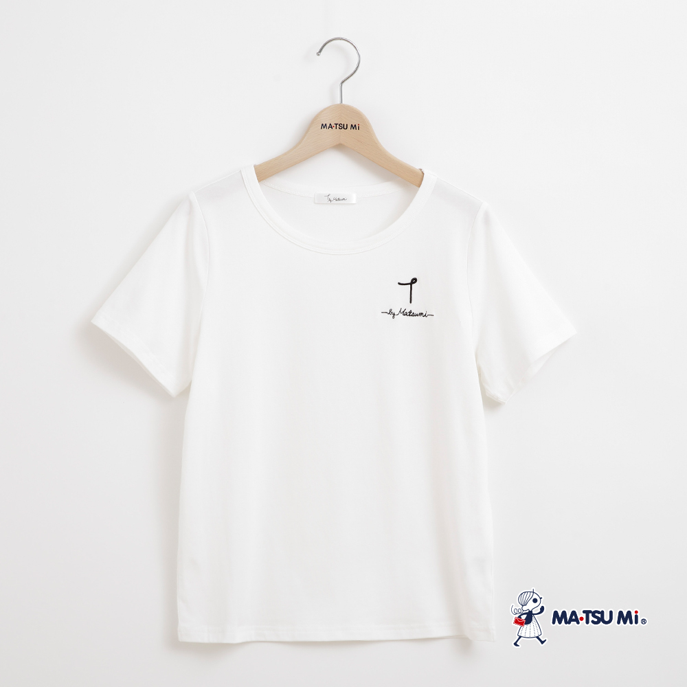 MA‧TSU Mi 簡約百搭品牌LOGOT恤(白.黑)
