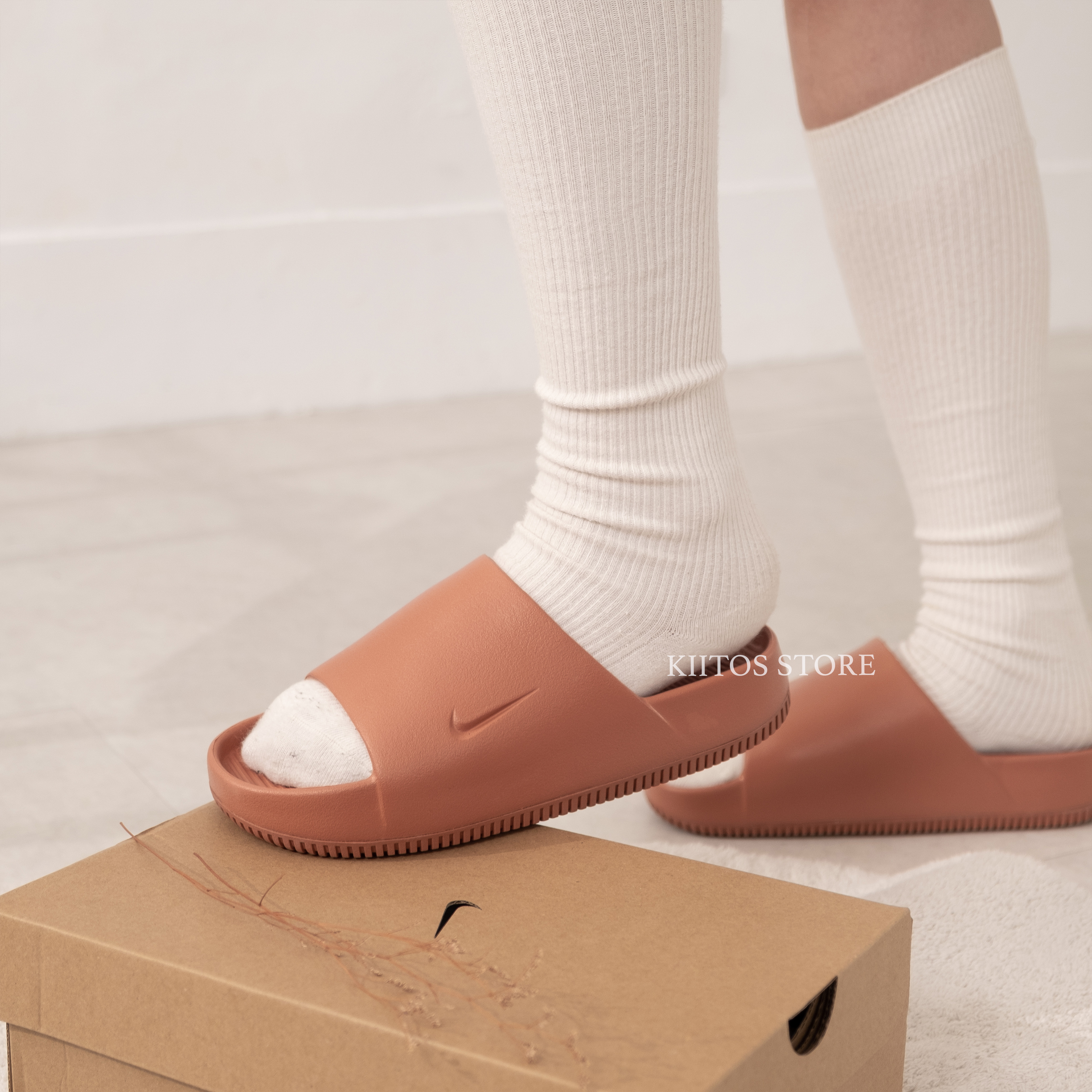 Nike Calm Slide "Terra Blush" 防水 厚底 拖鞋 緋紅 DX4816-202