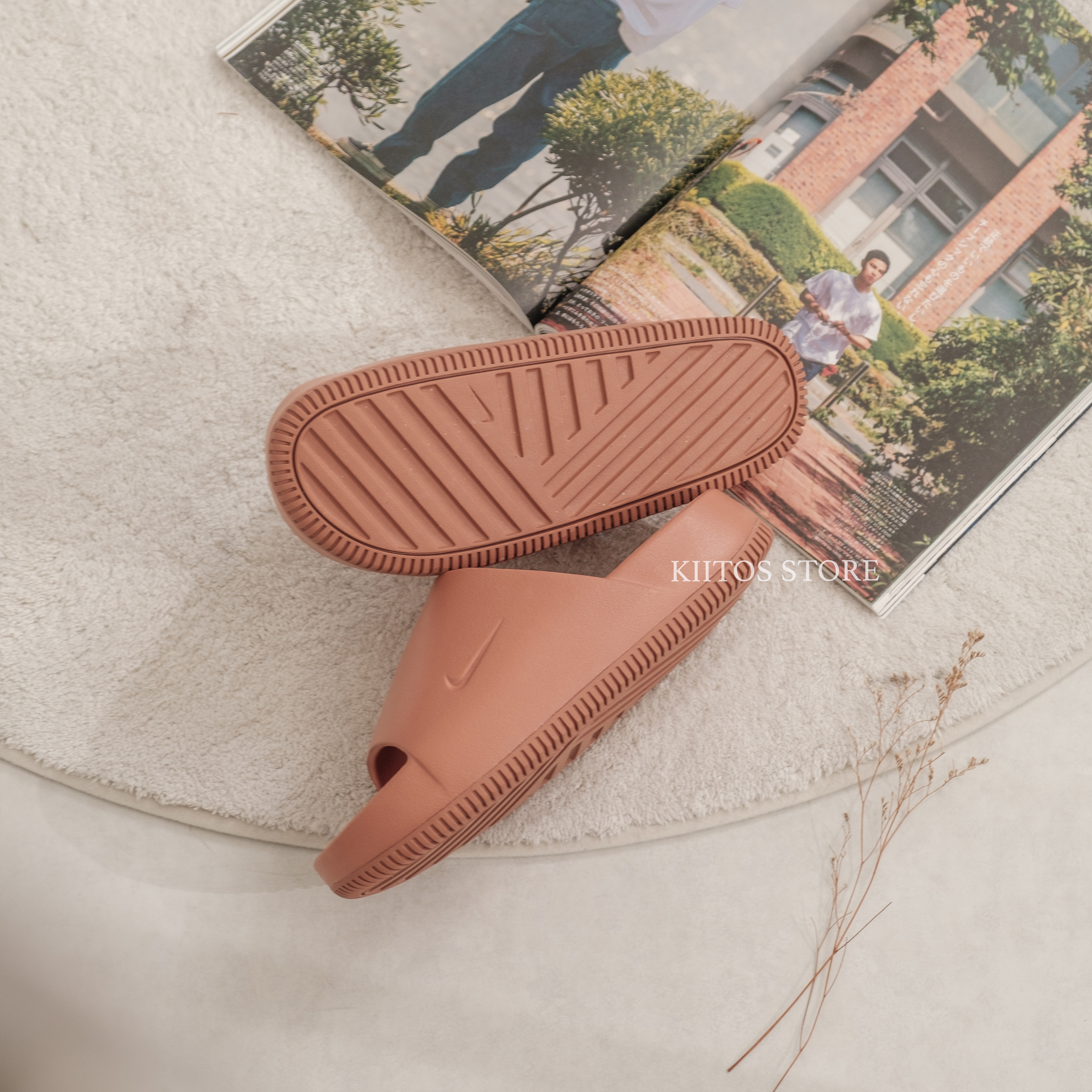 Nike Calm Slide "Terra Blush" 防水 厚底 拖鞋 緋紅 DX4816-202