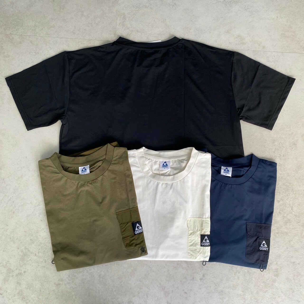 Gerry 異材質口袋拼接短Tee GE23SU11R