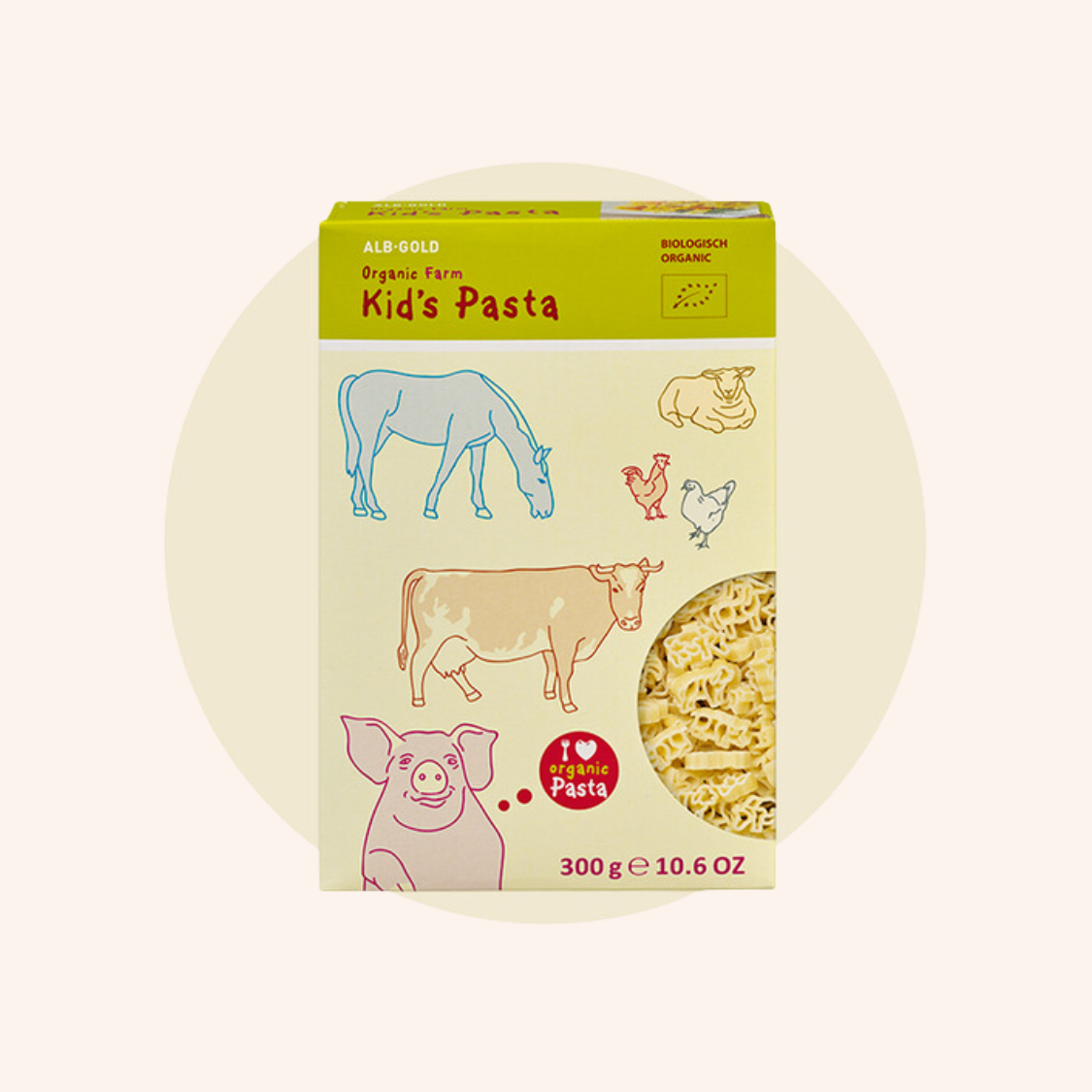 ALB-GOLD - 有機幼兒農場動物造型意粉 (300g) (93202)