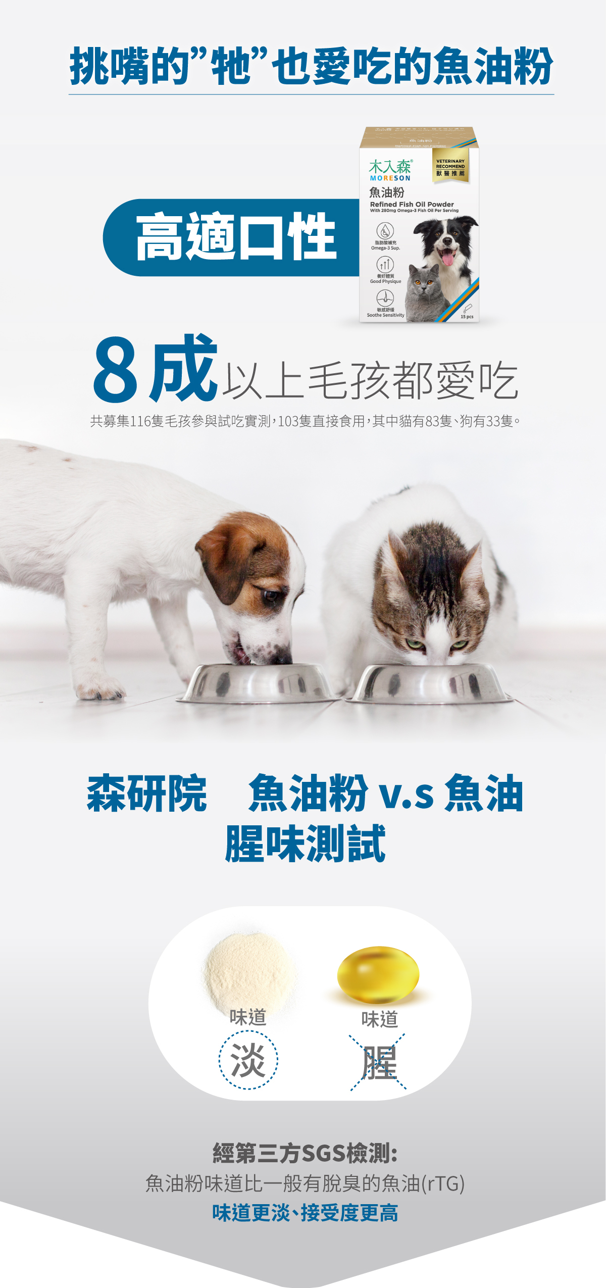 Moreson 木入森｜寵物魚油粉 (貓狗適用)