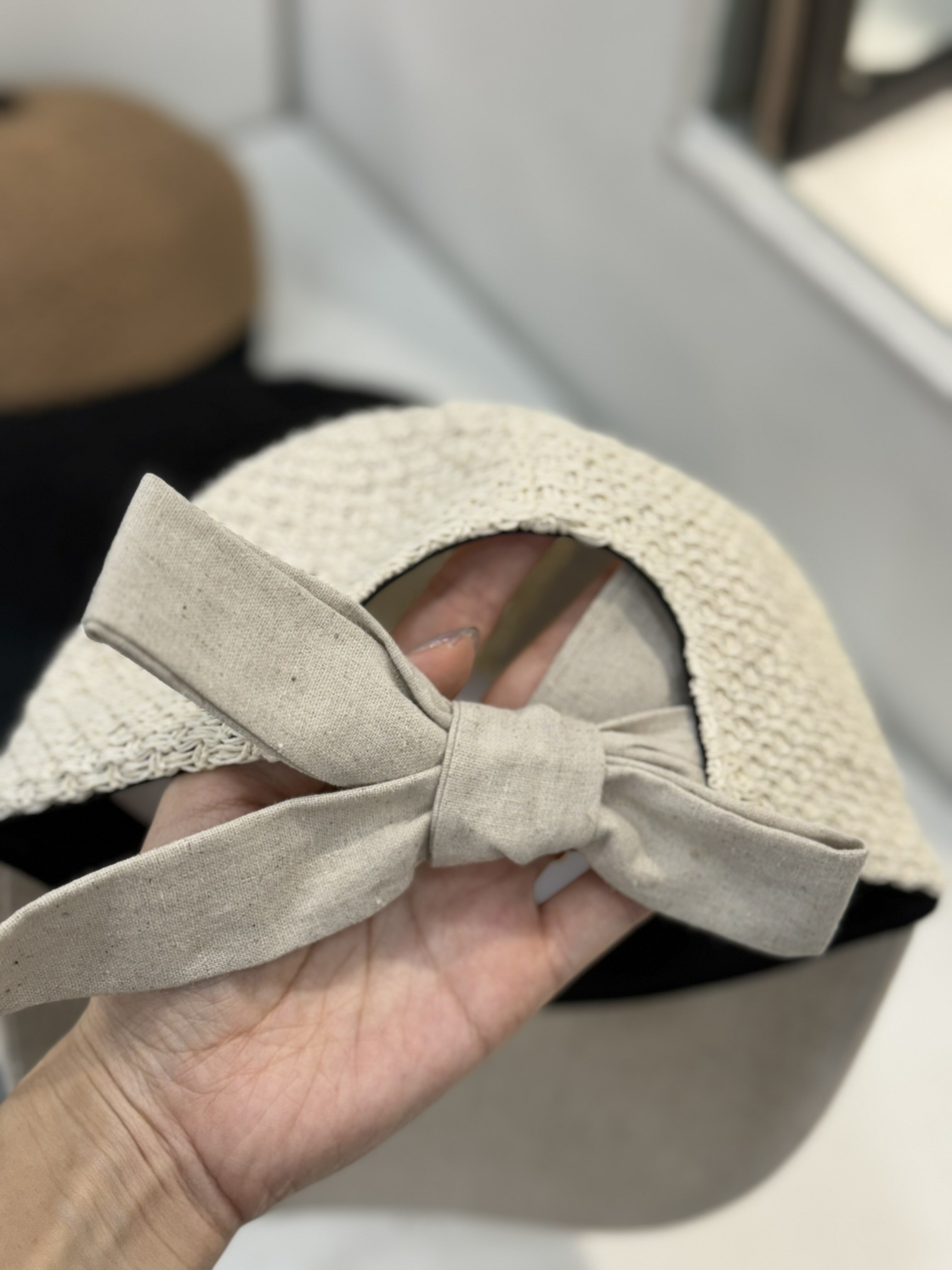 H1 棉麻編織cap帽