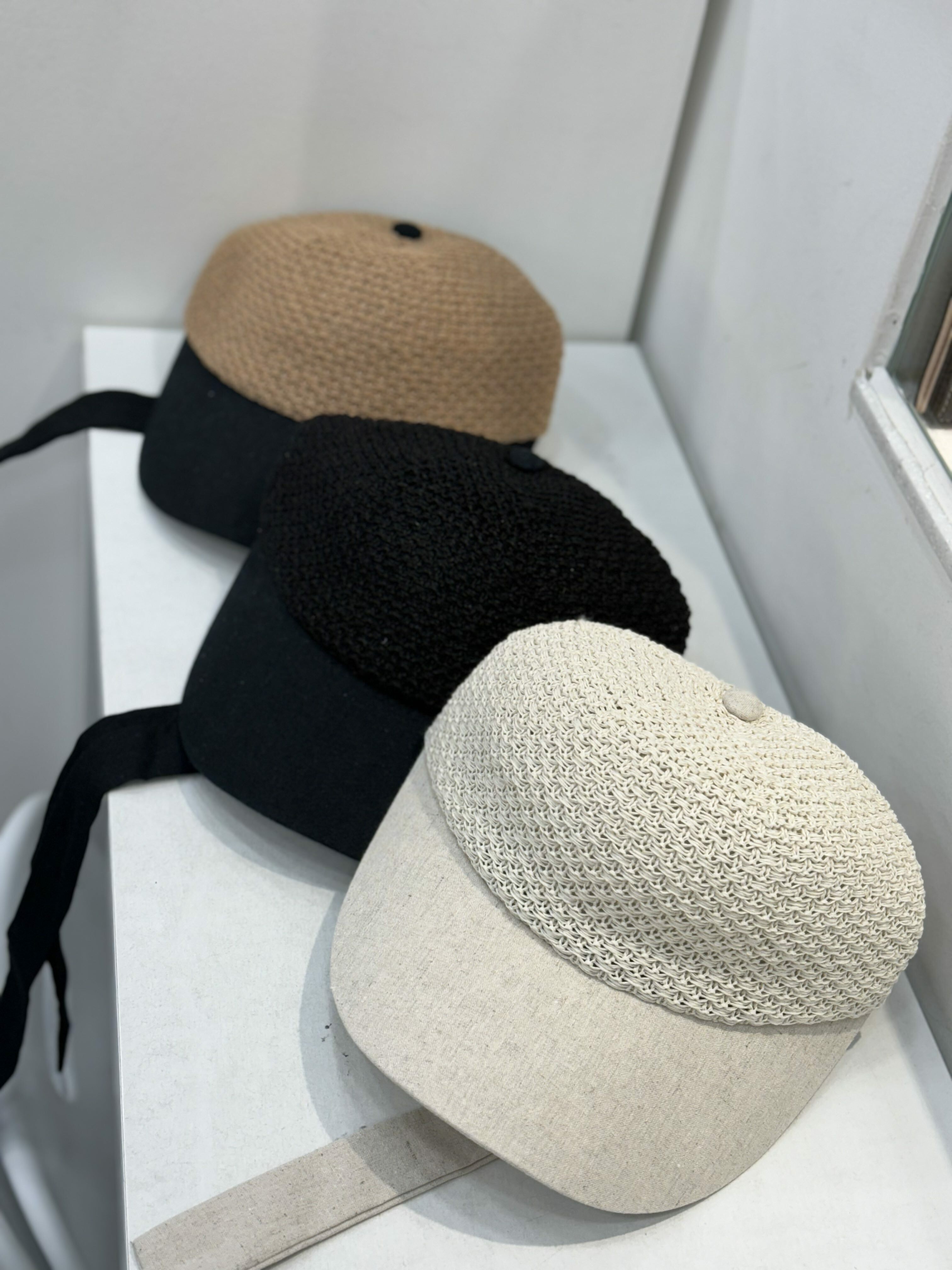 H1 棉麻編織cap帽