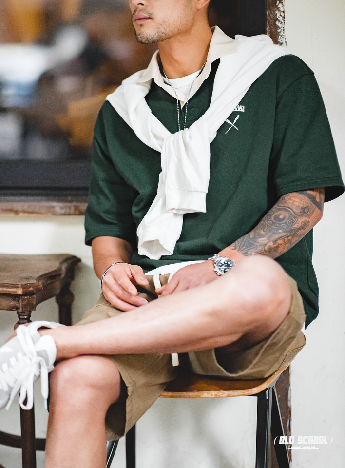 美式復古POLO衫短袖