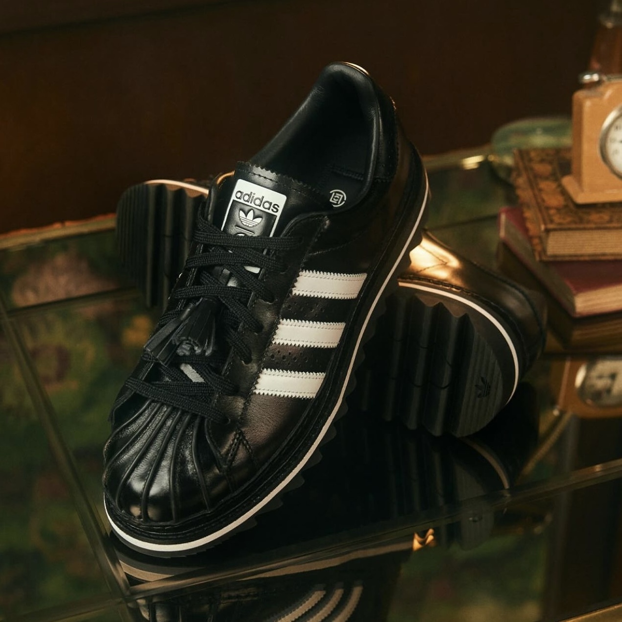 Adidas Superstar X CLOT 陳冠希 聯名款 牛津鞋 貝殼鞋 正裝 皮鞋 黑