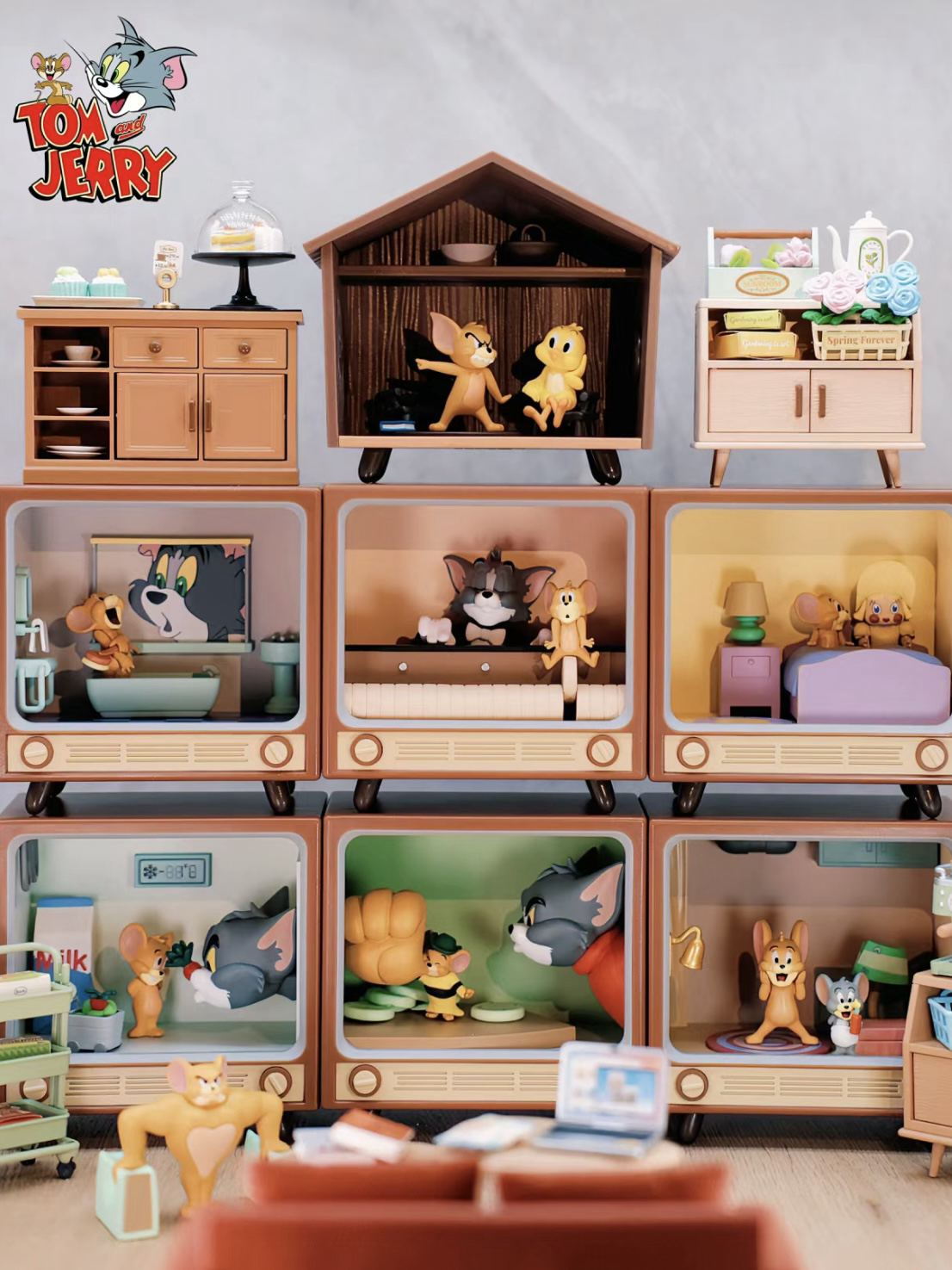 Tom & Jerry 湯姆貓與傑利鼠 電視機 盲盒 公仔
