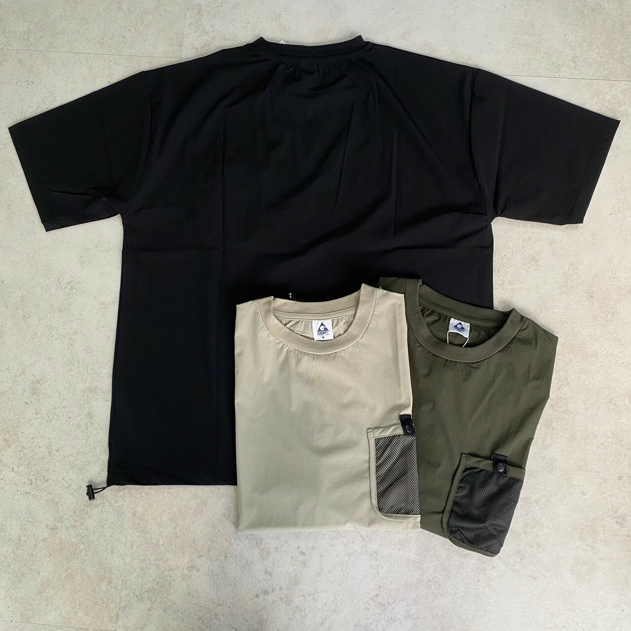 Gerry 尼龍網布口袋拼接短Tee GE24SU08