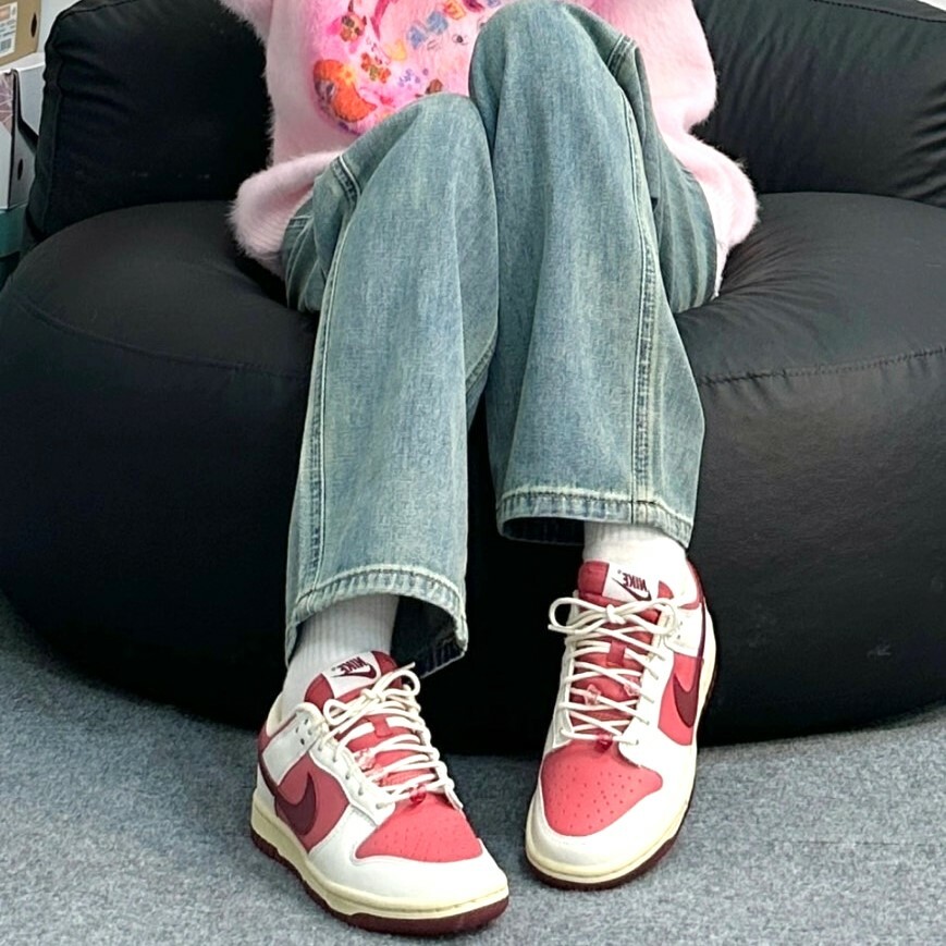 Nike Dunk Low ”VALENTINE‘S DAY“ 情人節限定 串珠 小花 反轉 莓果粉 酒紅 HF0736161