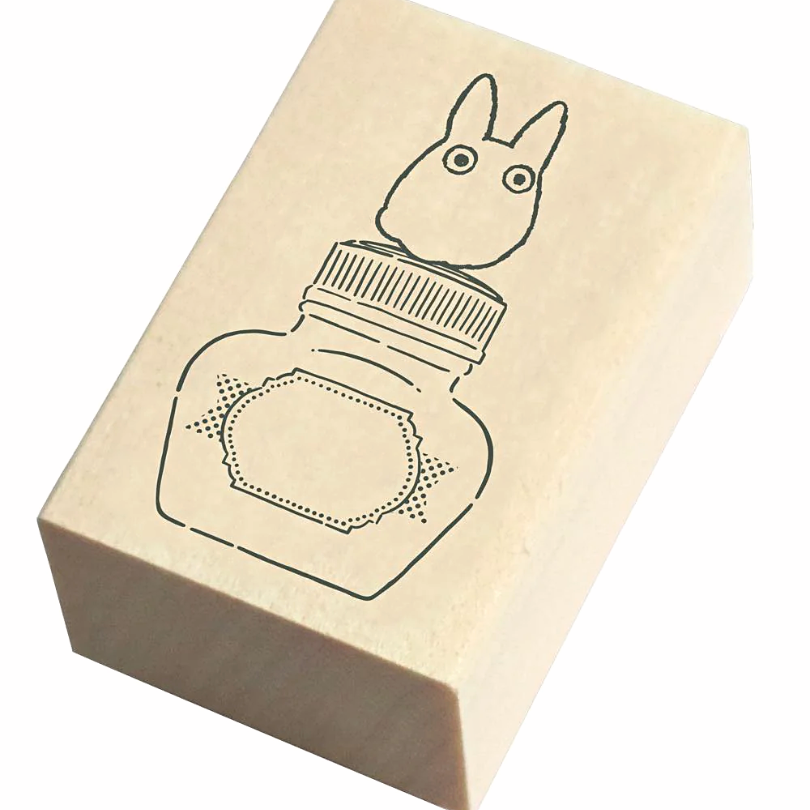 Beverly x Ghibli Stamp－Small Totoro and Ink bottle (Japanese Stationery Brand)