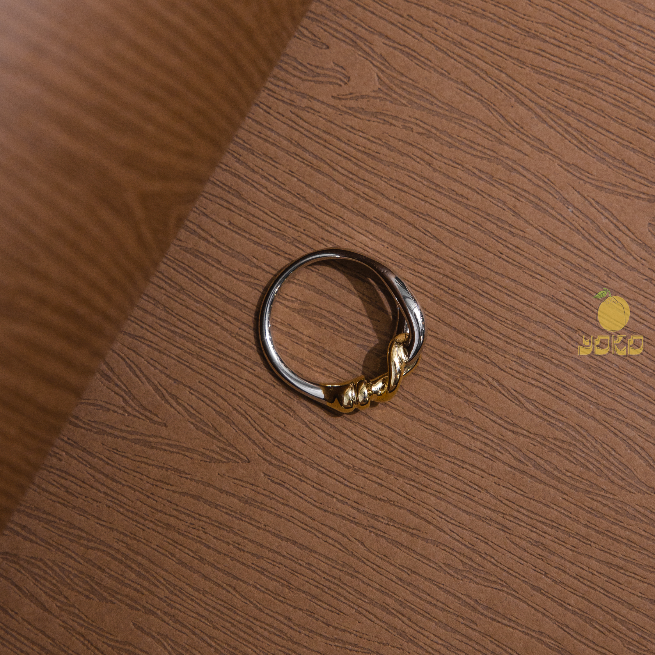 YOKO - 撞色不規則金屬戒