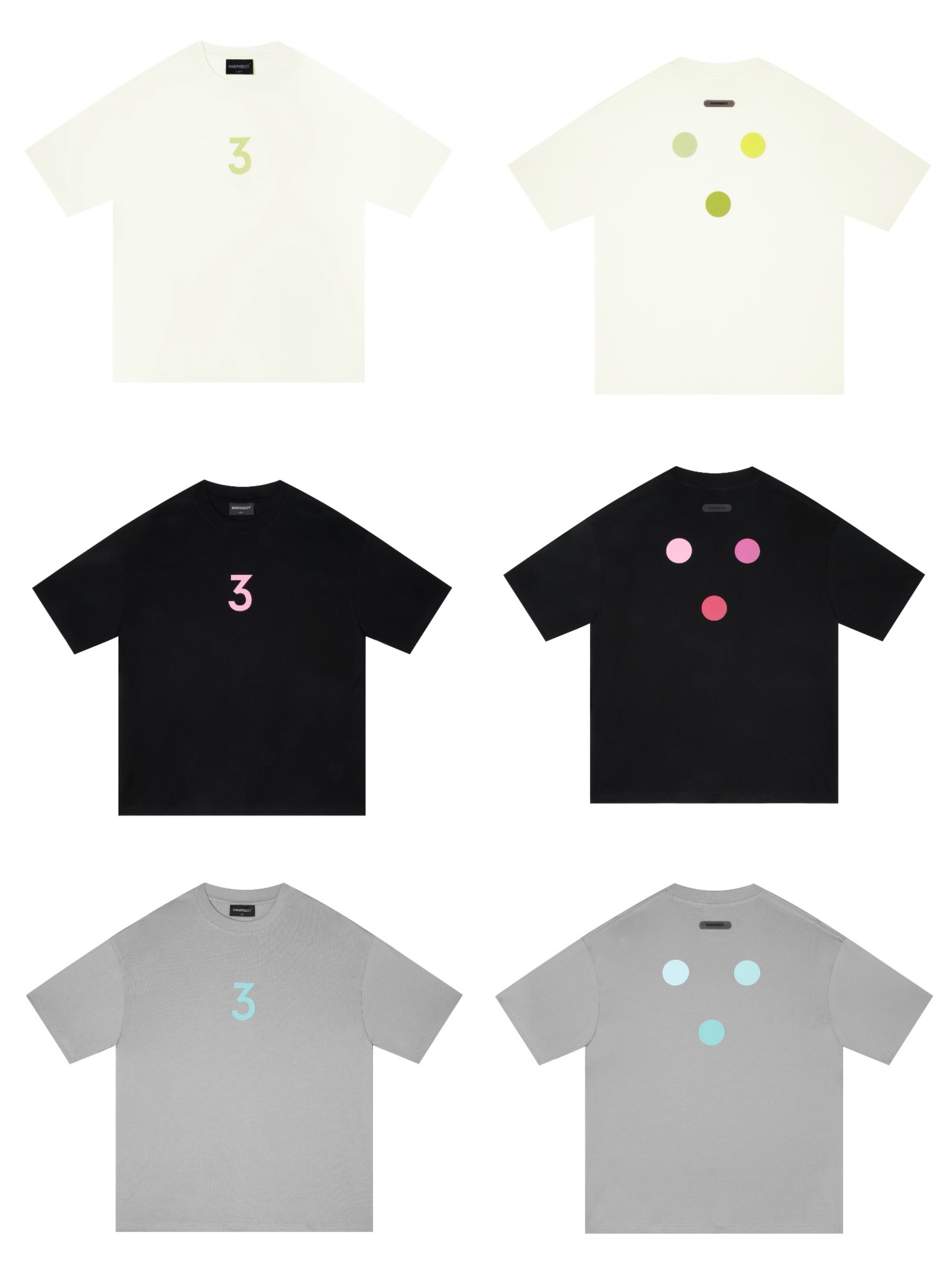 【代購】 INNERSECT 三生萬物系列寬松圓領套頭短袖T恤 男女同款INN24SSTTE022