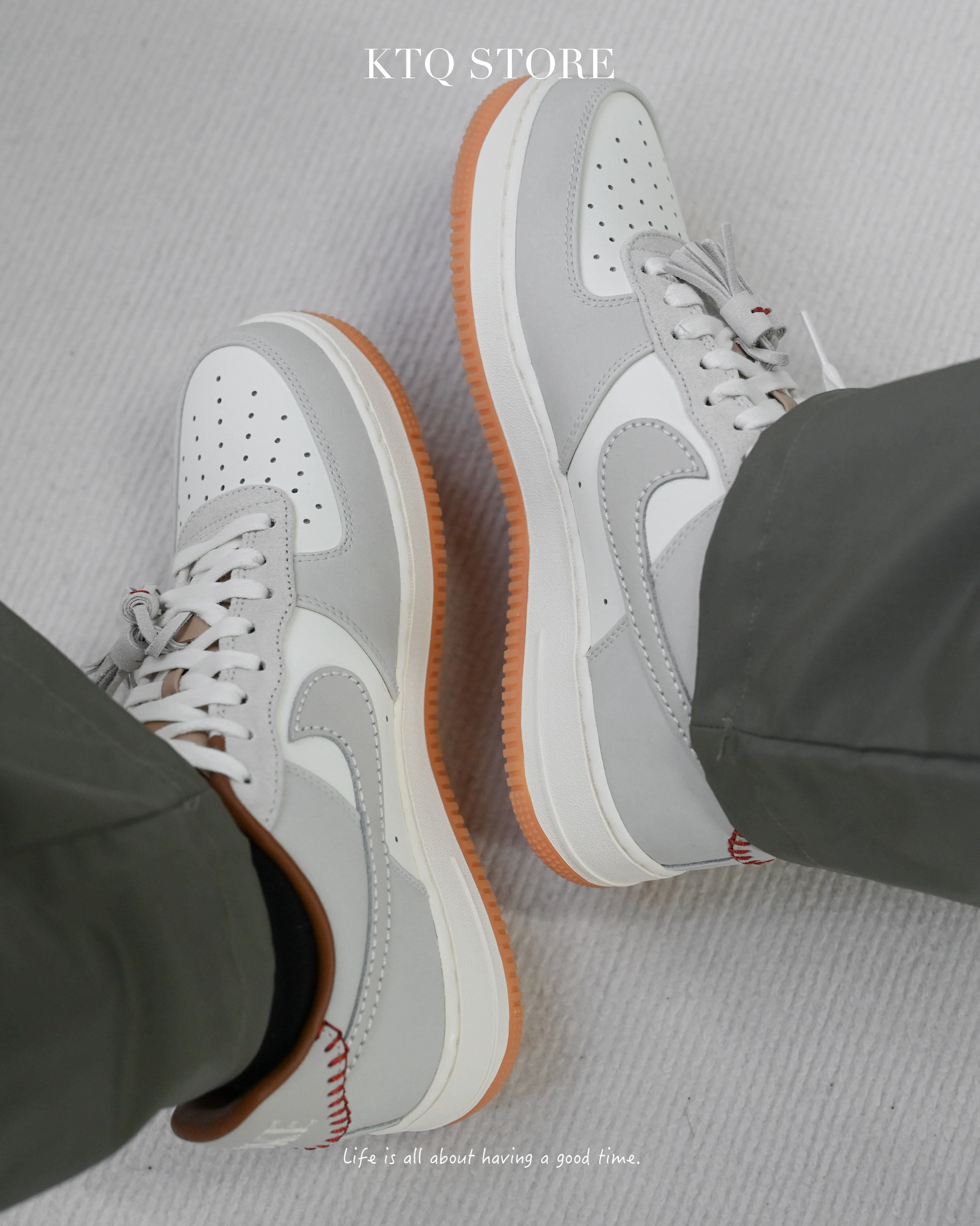 KTQ STORE ‧ Nike Air Force 1 Low Tassels Light Bone 灰白米卡其 HF5697-001