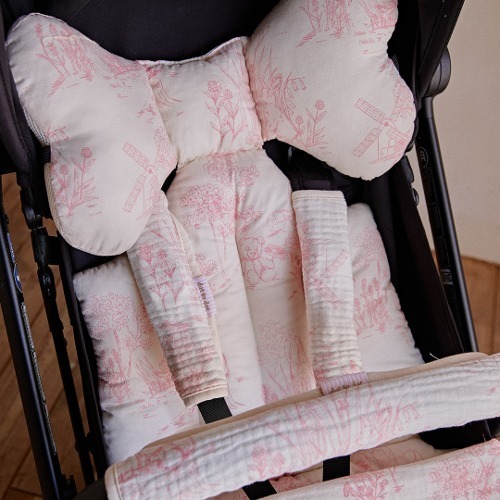 TOILE DE JOUY童話世界系列📔~法式圖紋嬰兒車安全帶保護套/安全桿保護套/肩部咬咬巾