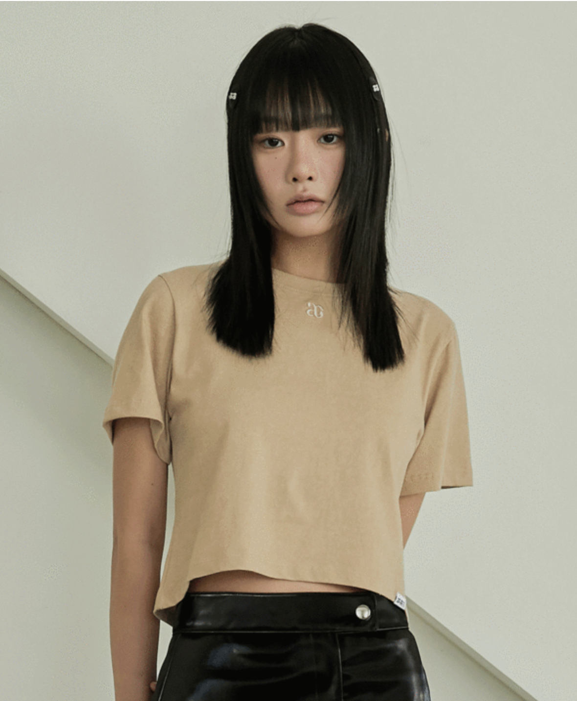 預訂｜ACOVER PIGMENT LOGO EMBROIDERY CROP TEE (4 COLOR)