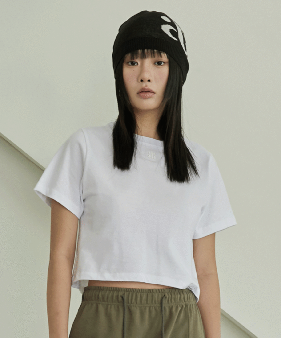 預訂｜ACOVER PIGMENT LOGO EMBROIDERY CROP TEE (4 COLOR)