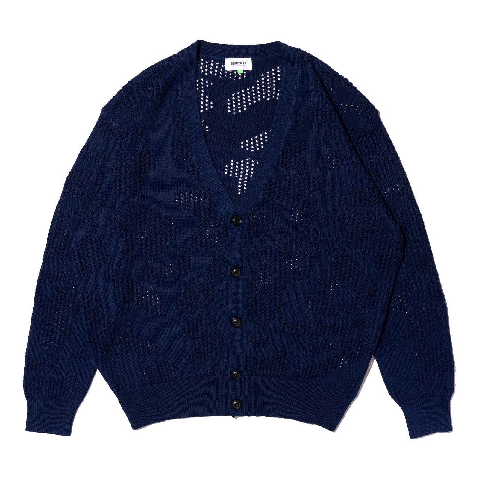 DEMARCOLAB CAMO VENT KNIT CARDIGAN - 24SS