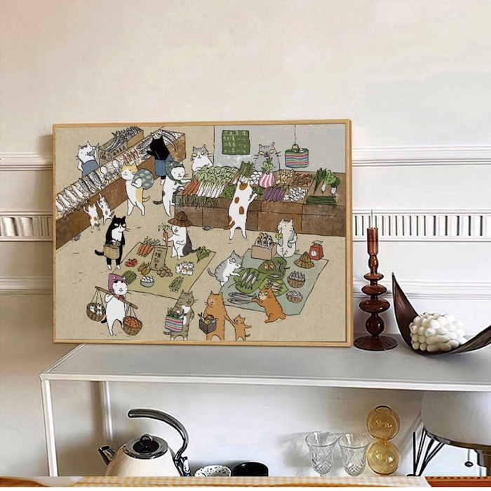 《41760》超逗趣浮世繪貓咪裝飾畫