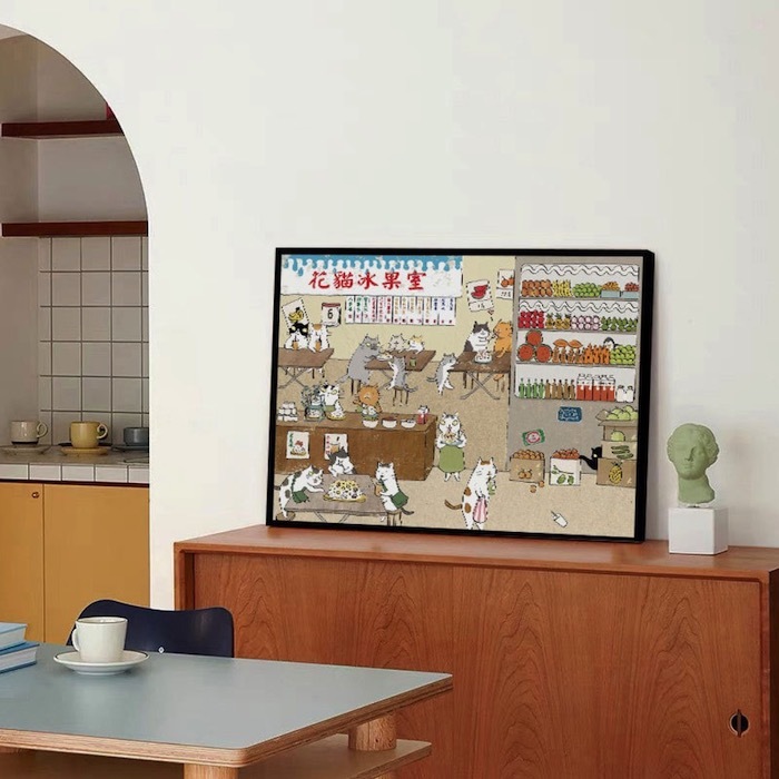 《41760》超逗趣浮世繪貓咪裝飾畫