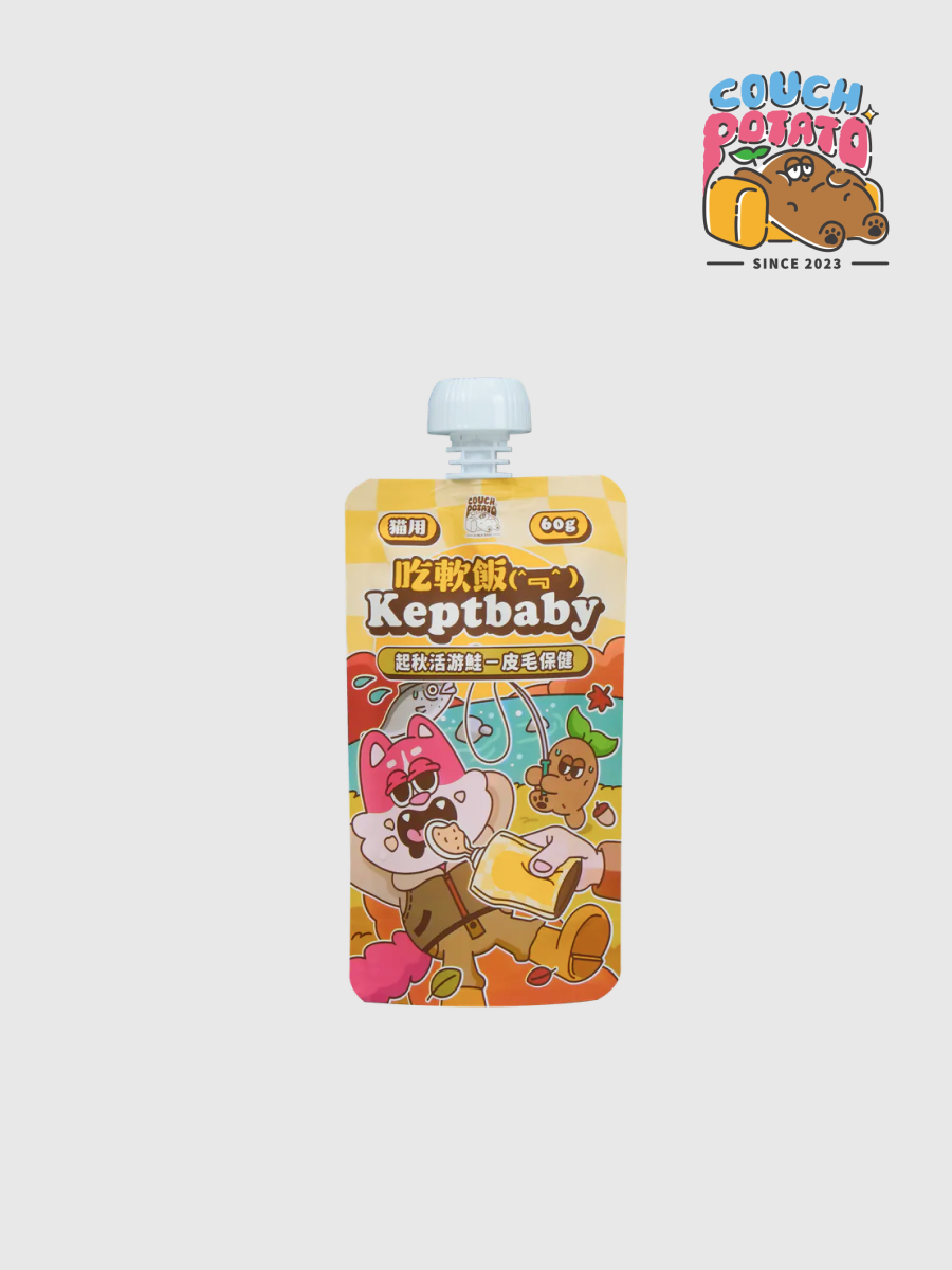 【Couth Potato 沙發馬鈴薯】貓 | Keptbaby吃軟飯 骨肉泥主食餐包｜起秋活游鮭