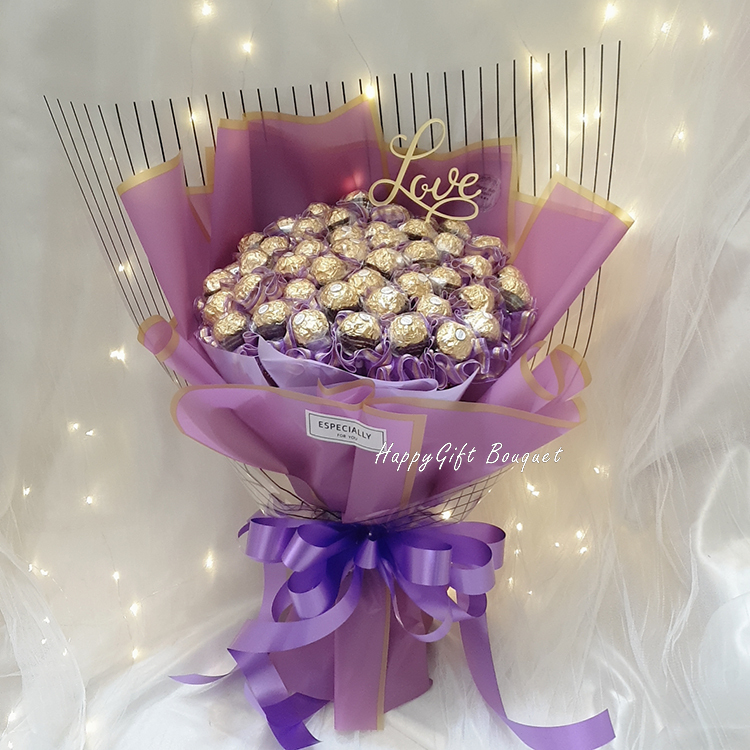 金莎花束,金莎可抽取式花束,金莎分享花束,金莎畢業花束,金莎情人節花束,Ferrero Rocher Chocolate bouquet