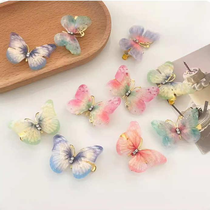 [5 FOR RM10] Cute 3D Gradient Butterfly Hair Clip