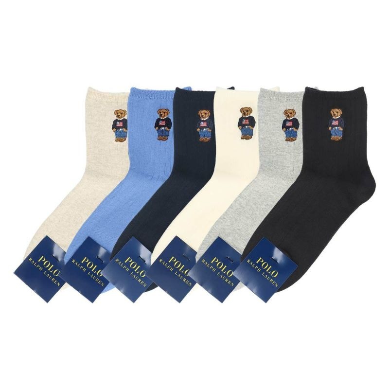 預購┃POLO RALPH LAUREN 長襪 刺繡 熊熊 有機棉混紡