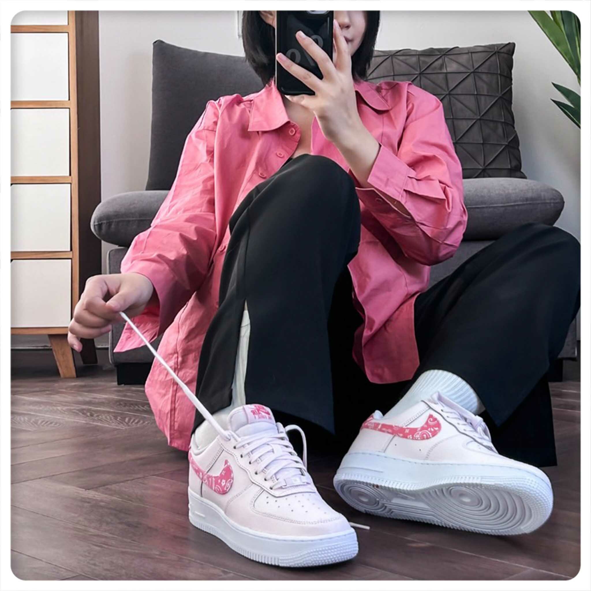 【逢甲FUZZY】W Nike Air Force 1 "Pink Paisley" 變形蟲 粉 FD1448-664