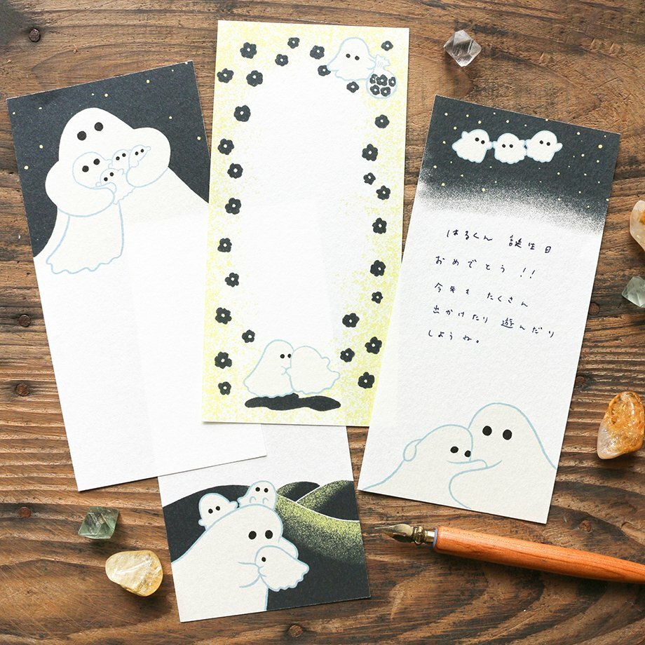 幽靈 20枚和紙一筆箋｜日本表現社 x Konatsu Tani 谷小夏