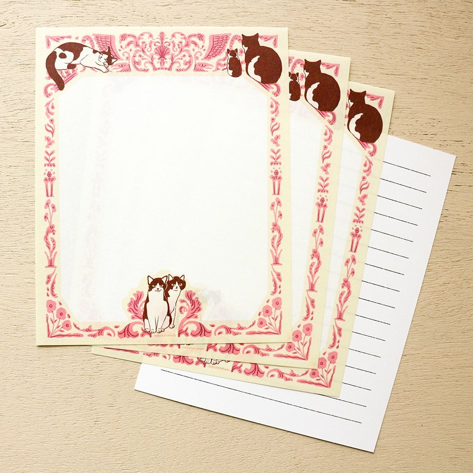 貓咪 和紙信紙信封組｜日本表現社 x Konatsu Tani 谷小夏