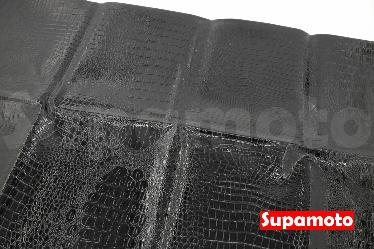 -Supamoto- 鱷魚皮 坐墊皮 亮黑 坐墊 皮套 皮革 修補 DIY 座墊皮 椅墊套 座墊套 破損 修補