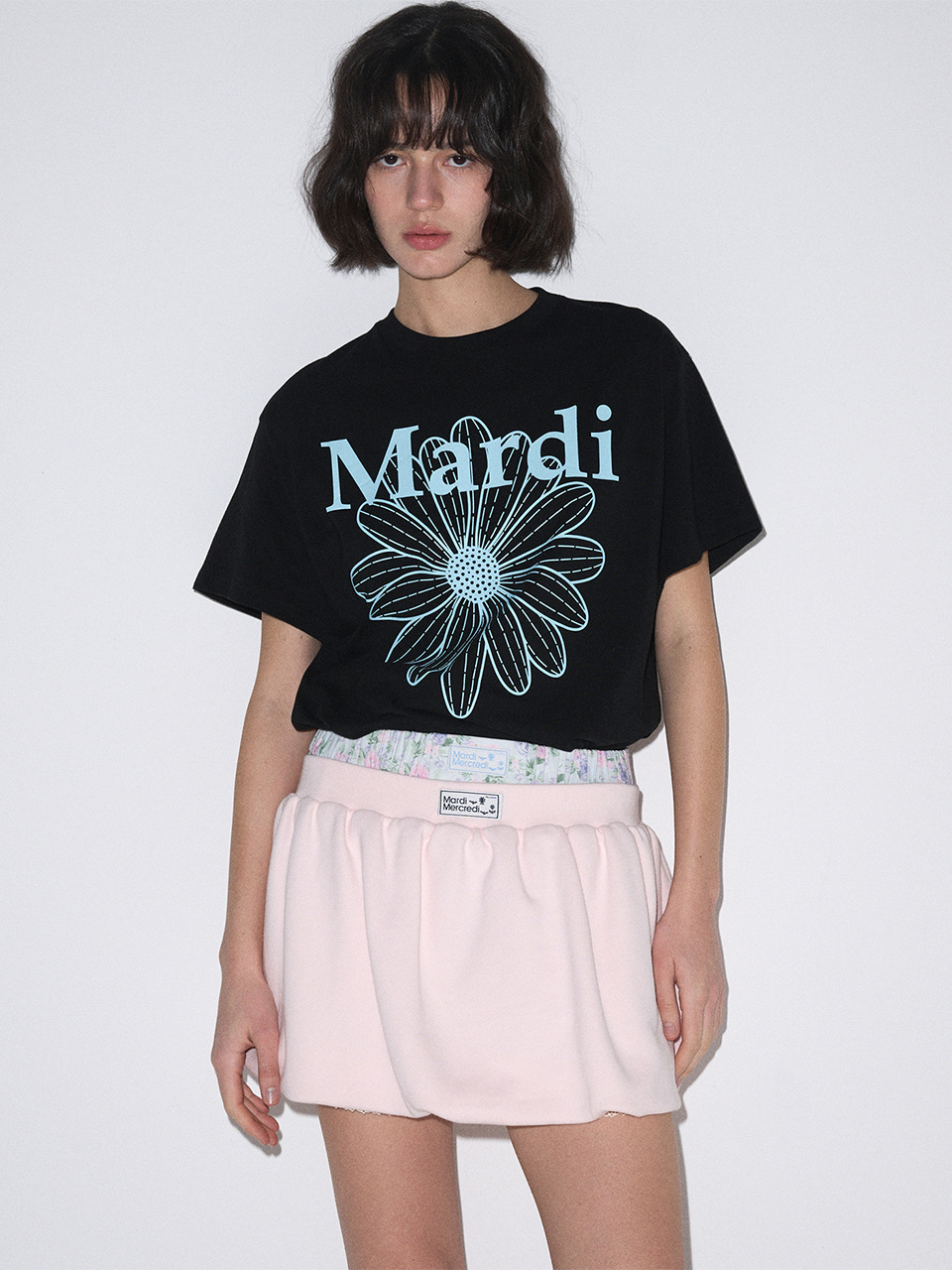 MARDI MERCREDI - TSHIRT FLOWERMARDI (BLACK SKY)