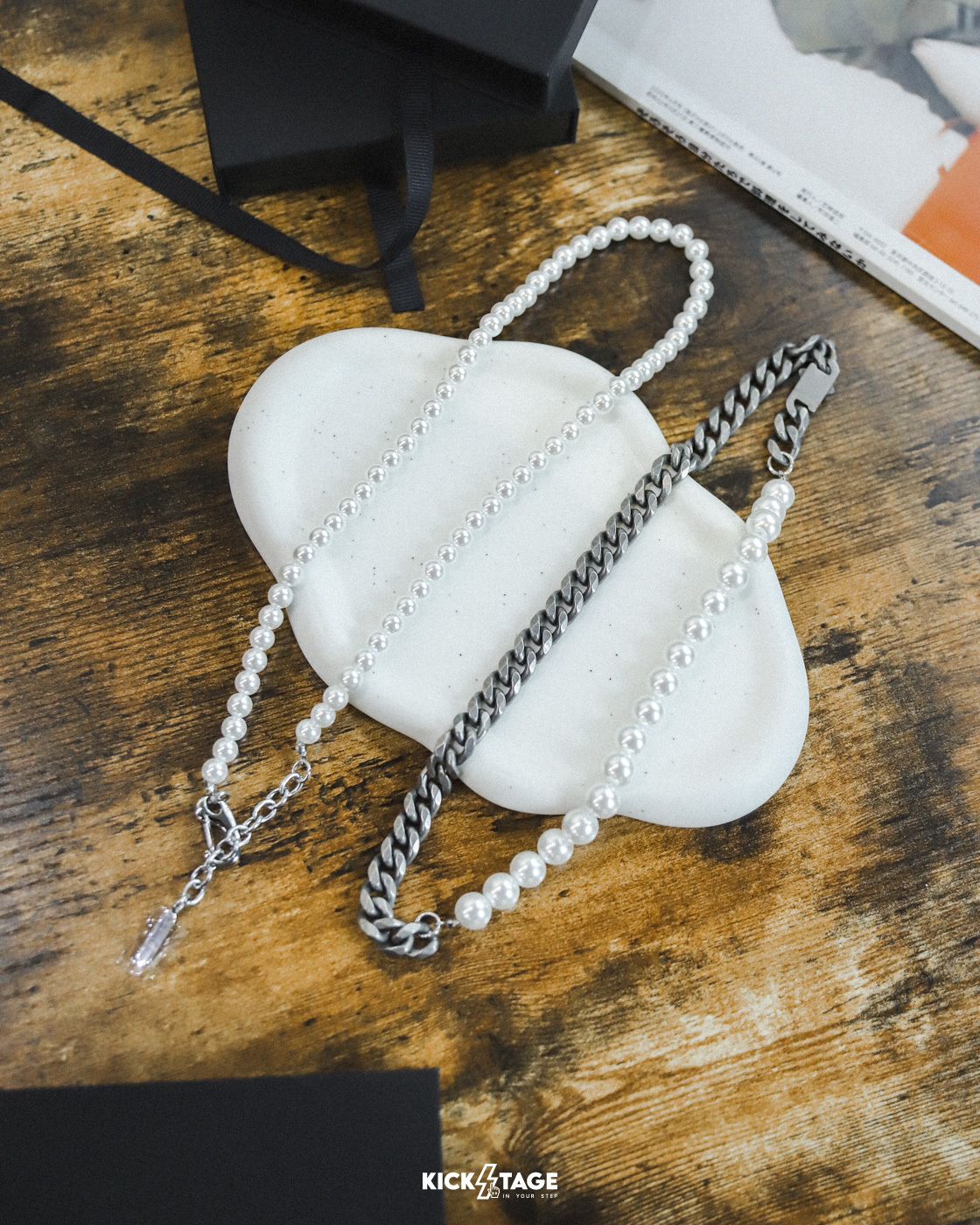 Remesso Design The Pearl Cuban Chain Type 可調整 7mm 珍珠項鍊 古巴珍珠項鍊【A0403/A0105】