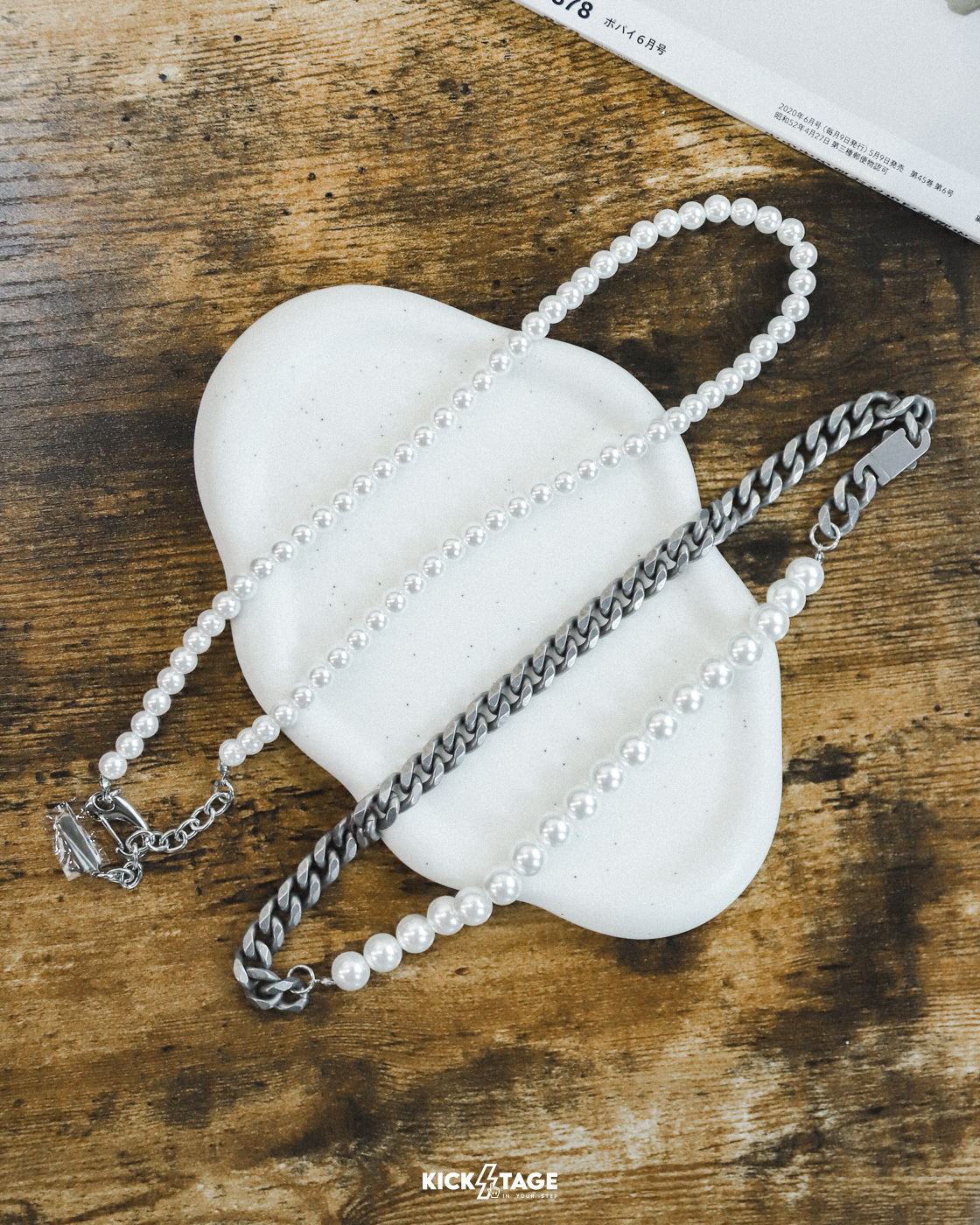 Remesso Design The Pearl Cuban Chain Type 可調整 7mm 珍珠項鍊 古巴珍珠項鍊【A0403/A0105】