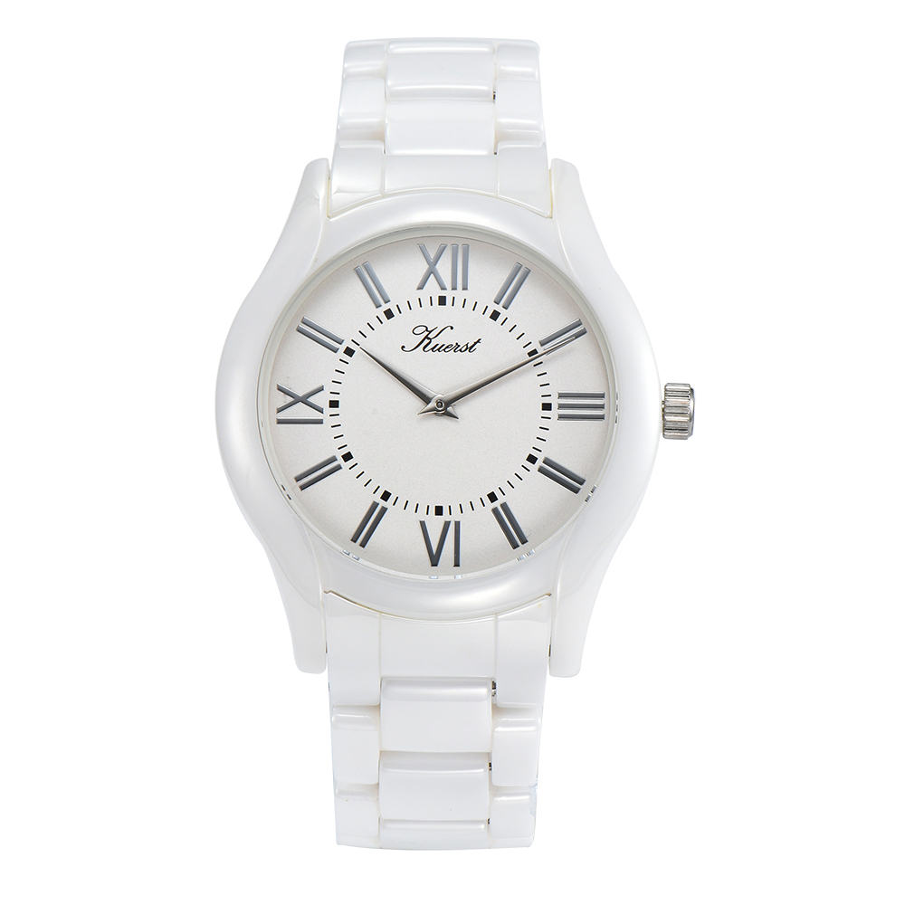 【Kuerst 克羅斯】(KRT)KRT-012-S帶日期防水30米不鏽鋼雙按蝴蝶錶扣石英錶KR8034