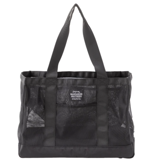 日本Mandarine Brothers 寵物通風手提網袋 - 黑色 M