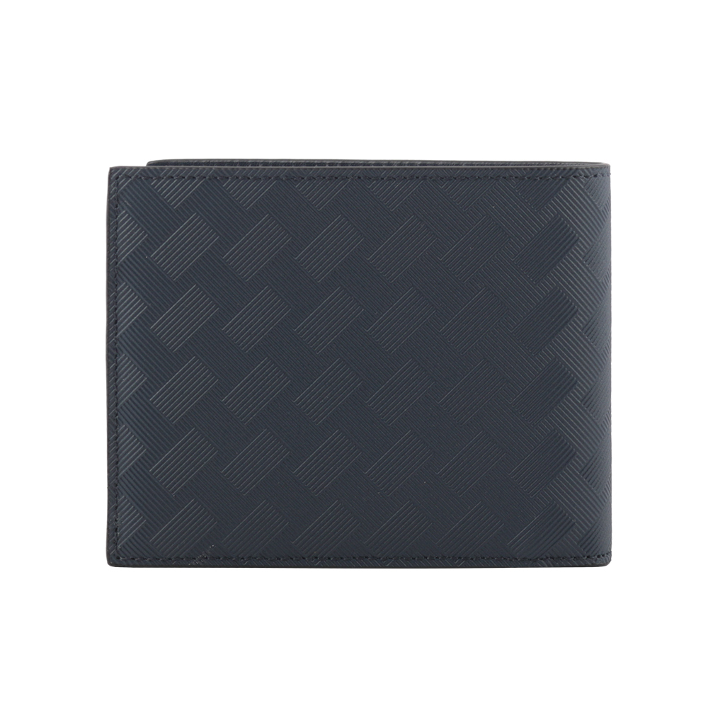 【MONT BLANC】Extreme 風尚系列3.0 牛皮對開6卡短夾(墨藍色) 198063