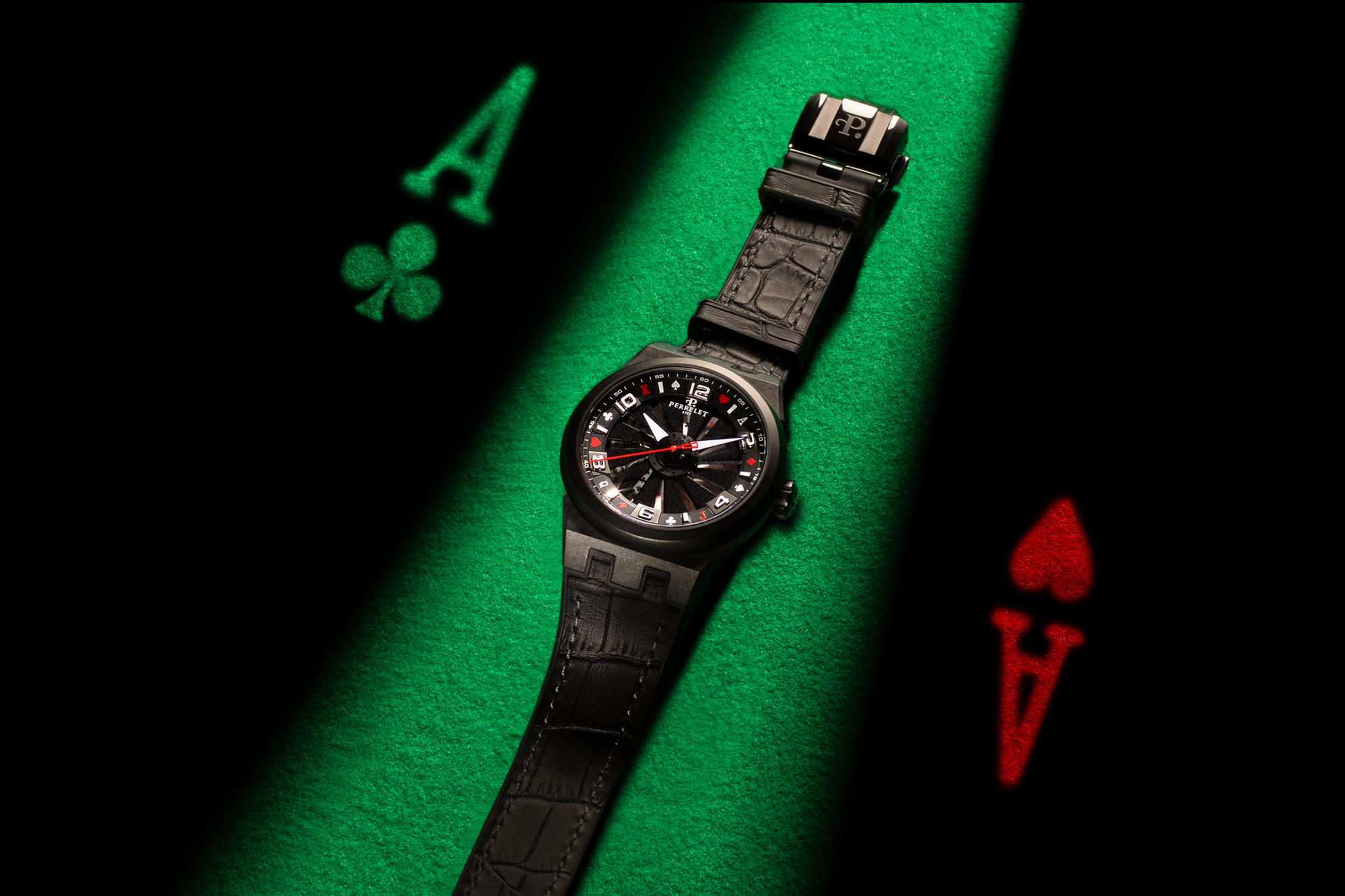 PERRELET沛力錶回歸對撲克的熱情 Turbine Poker Royal Flush旋風系列皇家同花順撲克腕錶