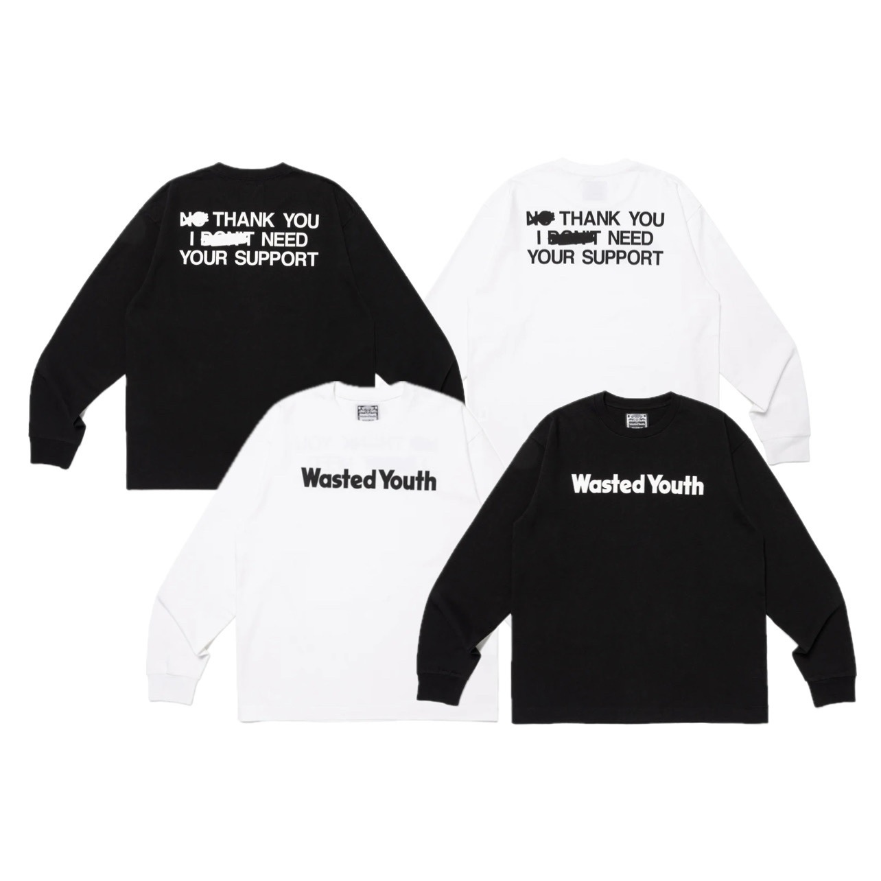 Human Made HEART LONG SLEEVE T-SHIRT#2 Wasted Youth