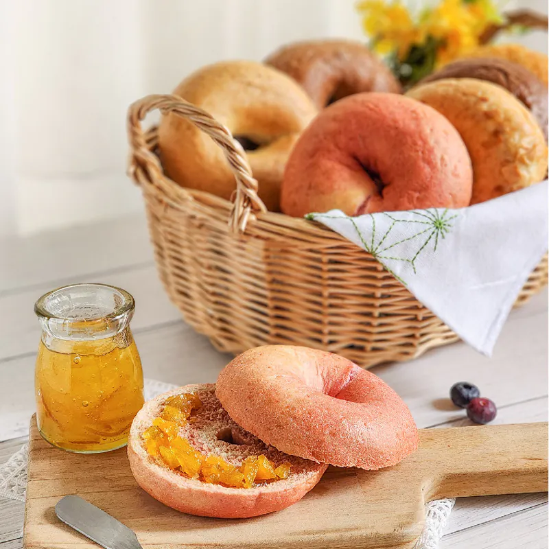 ✦季節限定✦ 原味時代減醣貝果 水蜜桃味 #添加大豆渣粉  (急凍 -18°C)