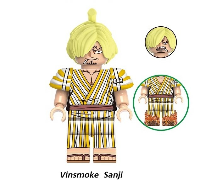 One Piece Vinsmoke Sanji Custom Minifigures Minifigs Fit Lego X2034