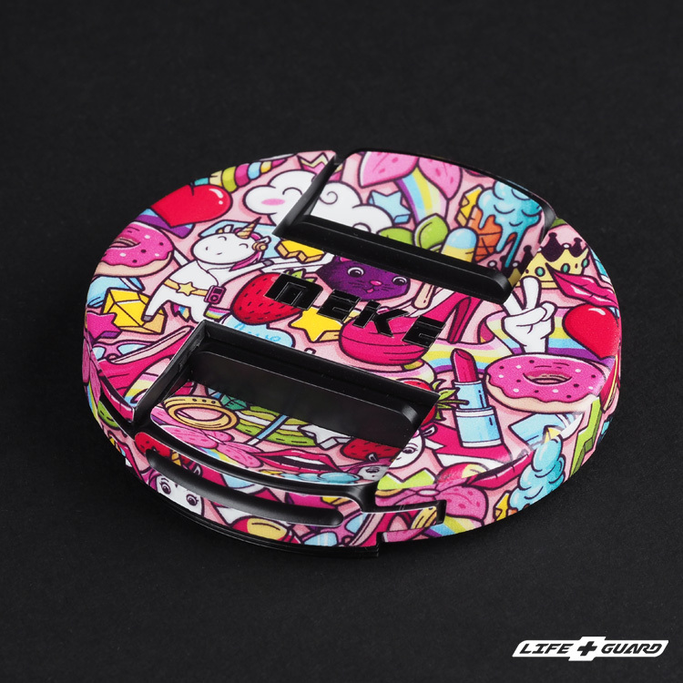 LIFE+GUARD 鏡頭貼膜安裝示意，適用 Meike 85mm F1.8 FF STM