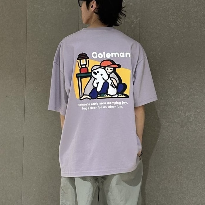 COLEMAN×MATSUI×FREAK'S STORE 背後大圖 擁抱狗狗 短袖 短TEE