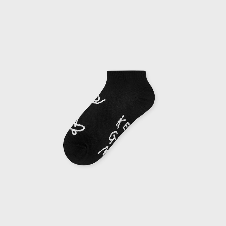 韓國 socks appeal® X INAPSQUARE運動鞋型船襪 keep going 黑