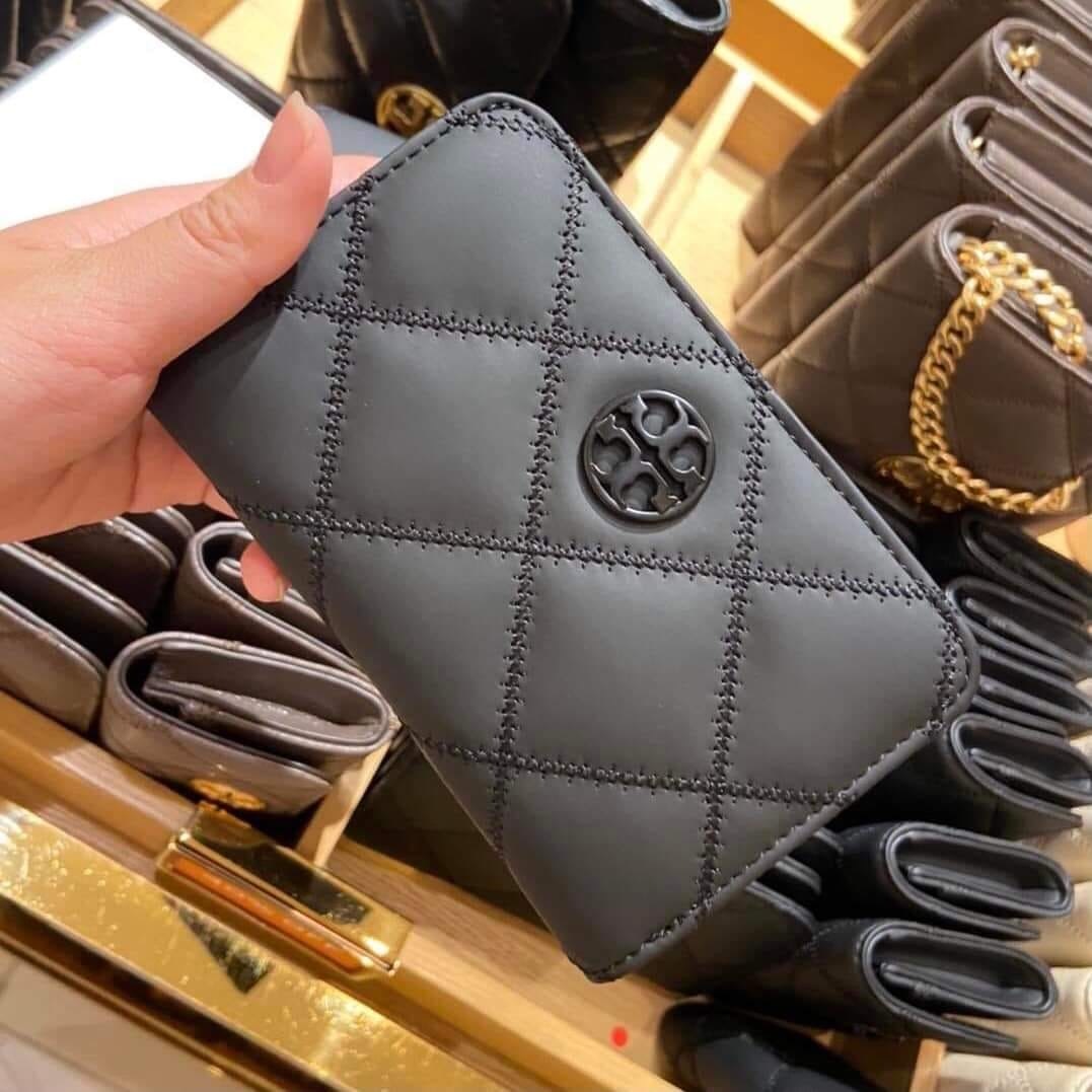 Tory Burch磨砂皮Willa Medium Wallet