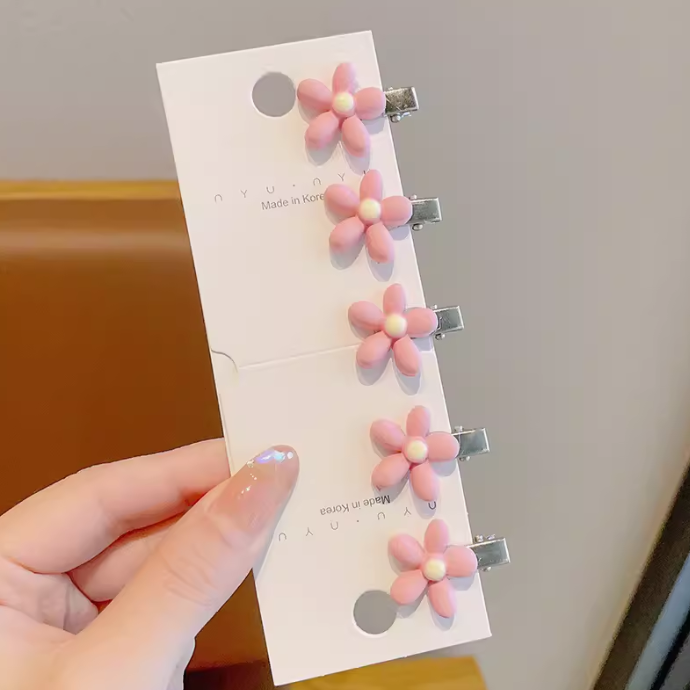 [5 FOR RM10] Cute Light Pink Flower Hair Clip