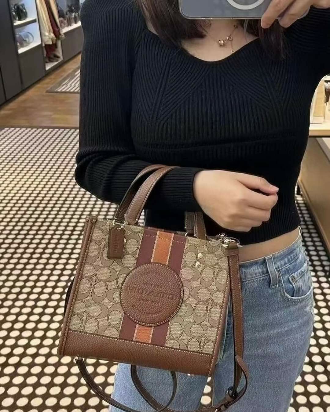 Coach Dempsey Tote22 啡色