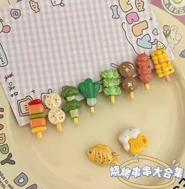 [5 FOR RM10] Fun Quirky Barbecue Skewer Hair Clip