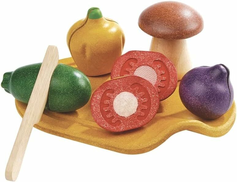 《 PLAN TOYS 》木製 小主廚-切切蔬菜盤